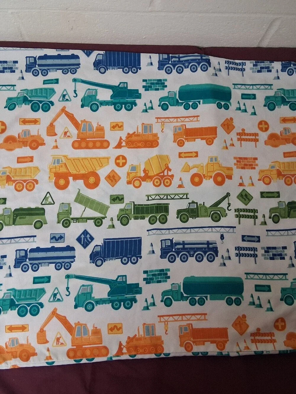 2pc Construction Site Standard Size Pillowcases.